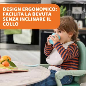 Bicchiere silicone azzurro - CHICCO - immagine 3