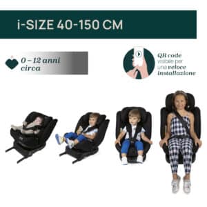 Seggiolino Auto Unico Evo I-Size (40-150 CM) - Grey Black - CHICCO - immagine 3