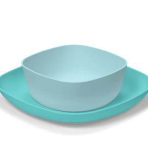 Ciotola e piatto piano 12m azzurro - CHICCO - immagine 3