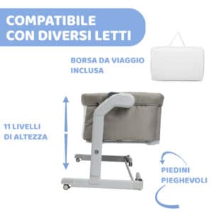 Culla Co-Sleeping Next2Me Magic Evo - Desert Taupe - CHICCO - immagine 5