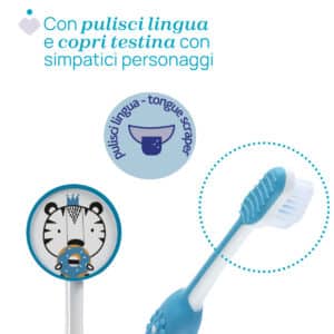 Spazzolino 3-6 anni Azzurro - CHICCO - immagine 5