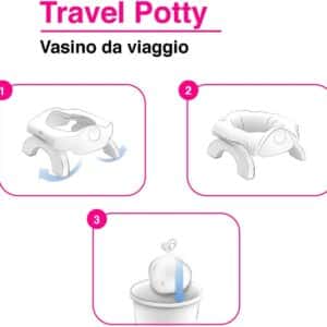 Roady - vasino piegh. da viaggio 3in1 AZZURRO - OK BABY - immagine 3