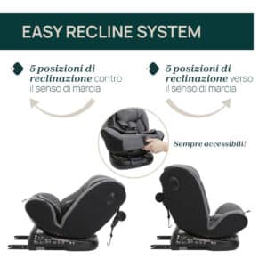 Seggiolino Auto Unico Evo I-Size (40-150 CM) - Grey Black - CHICCO - immagine 6