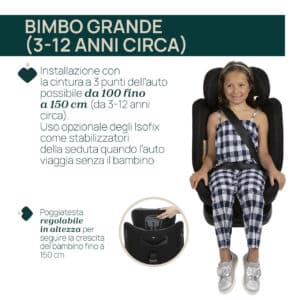 Seggiolino Auto Unico Evo I-Size (40-150 CM) - Grey Black - CHICCO - immagine 8