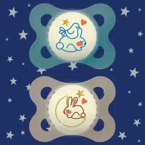 Succhietti Original Night Bio-circolare 2-6m Conf. Doppia – Silicone – Boy – MAM - immagine 1