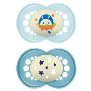 Succhietti Original Night Bio-circolare 6+ m Conf. Doppia - Caucciù - Boy -MAM - immagine 1