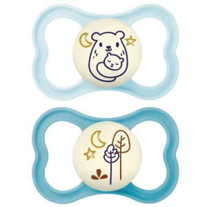 Succhietti Air Night 6+ Bio-circolare Conf.doppia – Boy – Silicone – MAM - immagine 1