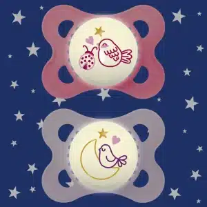 Succhietti Original Night  Bio-circolare 2-6m Conf. Doppia - Caucciù - Girl - MAM - immagine 1