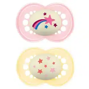 Succhietti Original Night Bio-circolare 6+ m Conf. Doppia - Caucciù - Girl -MAM - immagine 1