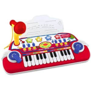 Tastiera elettronica a 24 tasti con microfono e leggìo (Red) - BONTEMPI - immagine 1