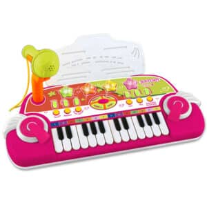 Tastiera elettronica a 24 tasti con microfono e leggìo (Pink) - BONTEMPI - immagine 1