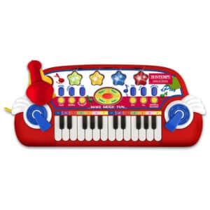 Tastiera elettronica a 24 tasti con microfono e leggìo (Red) - BONTEMPI - immagine 3