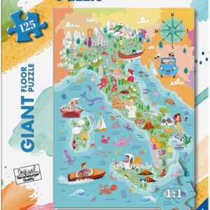 Puzzle 125 pz Giant Mappa dell' Italia - RAVENSBURGER - immagine 1