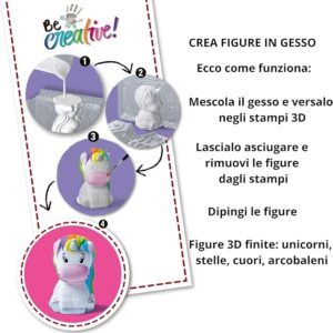 Creazioni in Gesso Unicorni Be Creative Midi XL - RAVENSBURGER - immagine 4