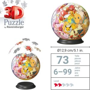 3D Puzzleball 72 pz Pokemon - RAVENSBURGER - immagine 6