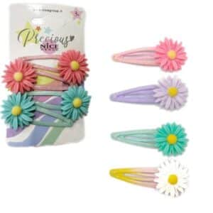 Fermacapelli 4 pz Happy time - NICE - immagine 1