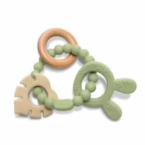 Massaggiagengive in Silicone con Faggio Coniglio Verde - LORELLI - immagine 3