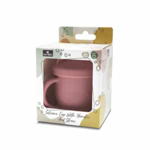 Bicchiere in Silicone con Manico e Cannuccia ROSA – LORELLI - immagine 4
