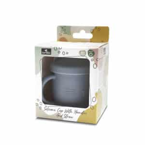 Bicchiere in Silicone con Manico e Cannuccia GRIGIO – LORELLI - immagine 4