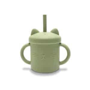 Bicchiere in Silicone con Manico e Cannuccia VERDE FRESH – LORELLI - immagine 1