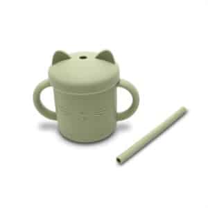 Bicchiere in Silicone con Manico e Cannuccia VERDE FRESH – LORELLI - immagine 2