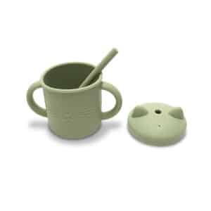 Bicchiere in Silicone con Manico e Cannuccia VERDE FRESH – LORELLI - immagine 3