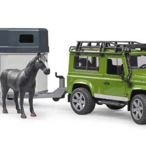 Land Rover Defender con cavallo - BRUDER - immagine 1