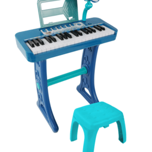 Tastiera elettronica 37 tasti con microfono e sgabello Blu - SUPERSTAR - immagine 1