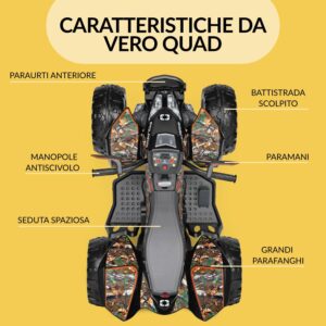 Quad Elettrico Polaris Outlaw Camo 330W - PEG PEREGO - immagine 5