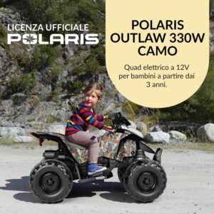 Quad Elettrico Polaris Outlaw Camo 330W - PEG PEREGO - immagine 9