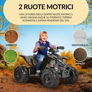Quad Elettrico Polaris Outlaw Camo 330W - PEG PEREGO - immagine 10