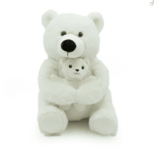 Peluche Orso polare con baby 26cm - DECAR - immagine 1
