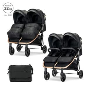 Passeggino gemellare duo con borsa fino a 22 kg - LORELLI - immagine 2