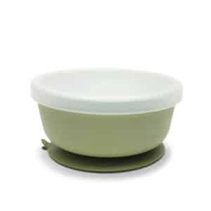 Ciotola sottovuoto in silicone con coperchio - verde - LORELLI - immagine 1