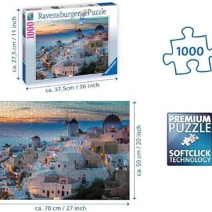 Puzzle 1000 pz - Santorini - RAVENSBURGER - immagine 2