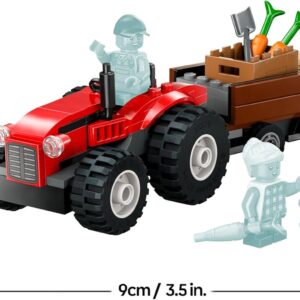 Trattore agricolo rosso con rimorchio e pecore - LEGO - immagine 10
