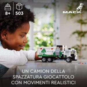Camion della spazzatura Mack LR Electric - LEGO - immagine 3