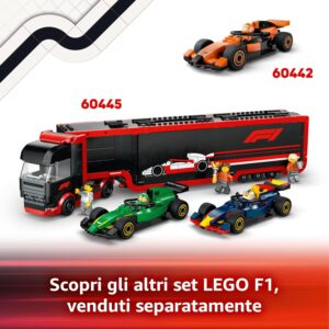 Garage con monoposto Mercedes-AMG e Alpine F1 - LEGO - immagine 3