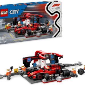 Pitstop e meccanici con monoposto Ferrari F1 - LEGO - immagine 1