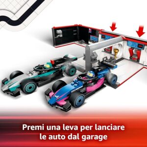 Garage con monoposto Mercedes-AMG e Alpine F1 - LEGO - immagine 7