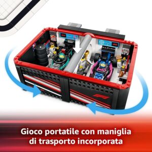 Garage con monoposto Mercedes-AMG e Alpine F1 - LEGO - immagine 9