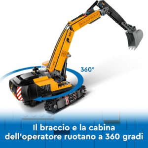 Escavatore da cantiere giallo - LEGO - immagine 7